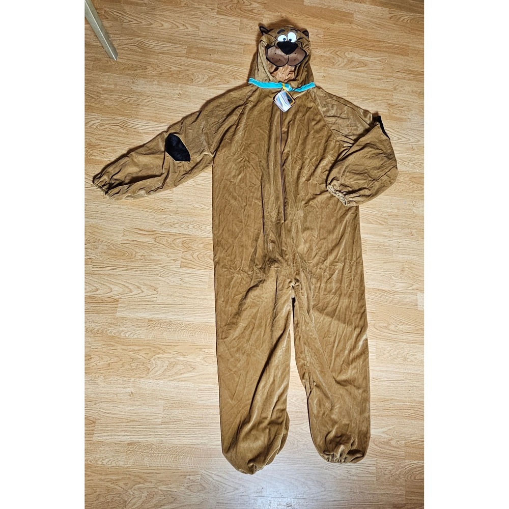 Rubies Scooby-Doo Mens Costume Plush Jumpsuit Brown Hooded One Piece New